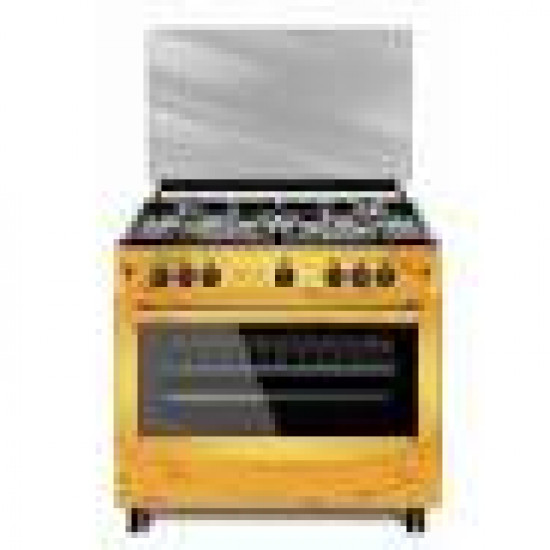 Maxi 60*90 5 Burner Gas Cooker Wood - Elegant and Efficient Cooking Solution
