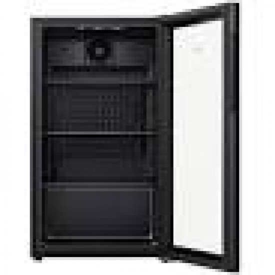 "Hisense 91L Beverage Cooler Refrigerator - Black - Glass Door and LED Light"