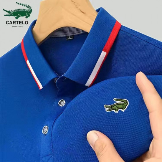 New Summer Brand Embroidered Polo Shirt Men Hot High Quality Men's Short Sleeve Breathable Top Business Casual Polo-shirt for Me image