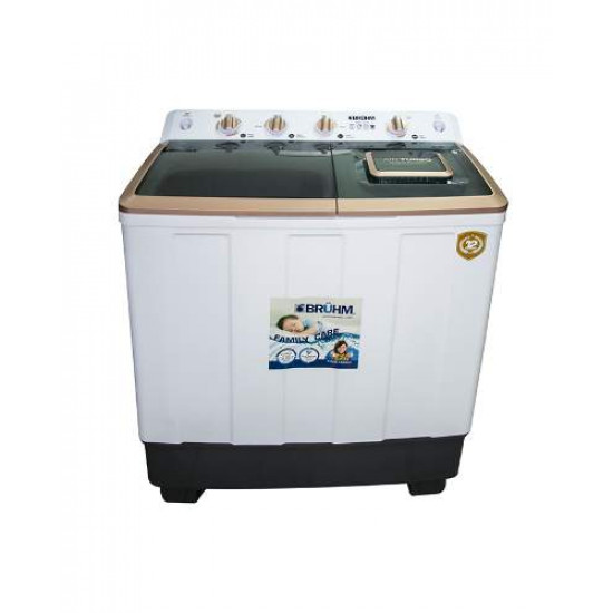 Bruhm Washing Machine Semi-Automatic BWT-120H - 12 kgs - Efficient Cleaning