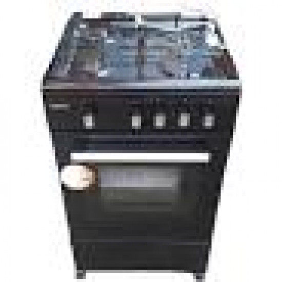 Bruhm 4 Burner Gas Cooker +Oven - Black BGC 5540SB Cookers and Ovens image