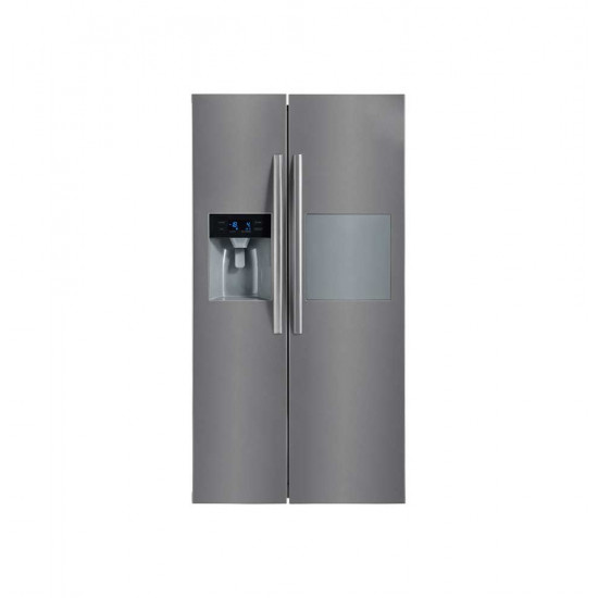 Midea Side-by-Side Refrigerator HC-657WEN with Ice Maker - Front View