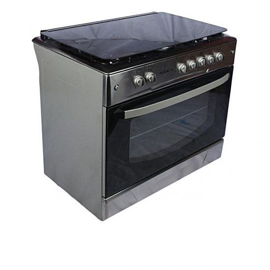 Maxi 60*90 5 Burner Gas Cooker INOX - Sleek and Efficient Cooking Solution