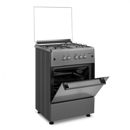3 Burners Gas Cooker and 1 Hot Plate 6060 (3plus1) Inox - Maxi image