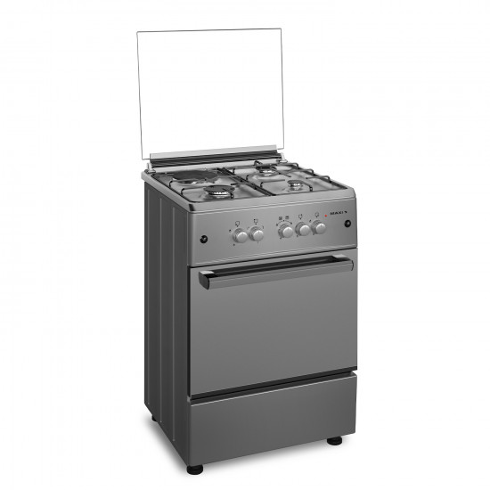 3 Burners Gas Cooker and 1 Hot Plate 6060 (3plus1) Inox - Maxi image