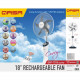 Qasa Plus 18-inch Rechargeable Standing Fan with remote control