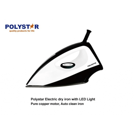Polystar Electric Dry Iron with LED Light - PV-DST2000BR Iron and Steamers image