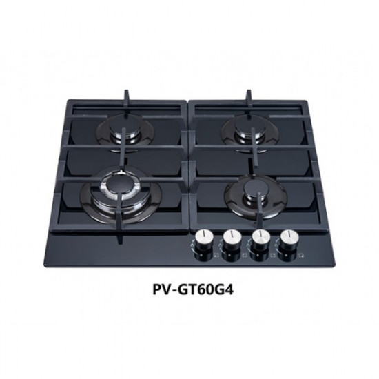 Polystar 4 burner Gas Hob with Glass Cooktop PV-GT60G4 Hot Plates and Burners, Polystar kitchen image