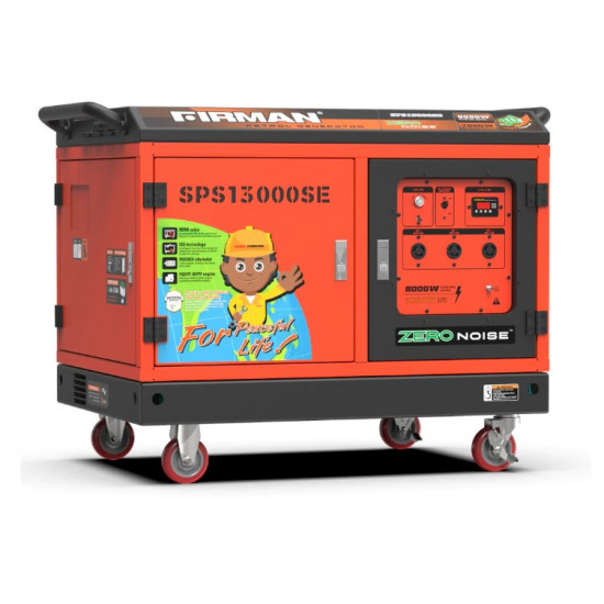 Firman SPS13000SE 7kVA Soundproof Generator - Front View