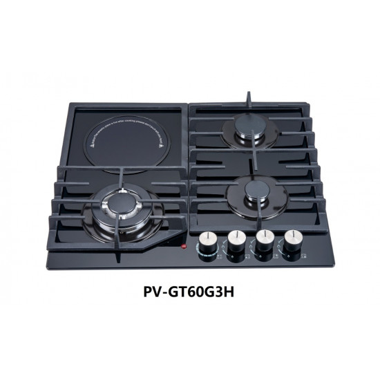 Polystar 3 by 1 In Built Gas Hob PV-GT60G3H Cookers & Ovens, Cooktops, Range Hoood, and Oven image