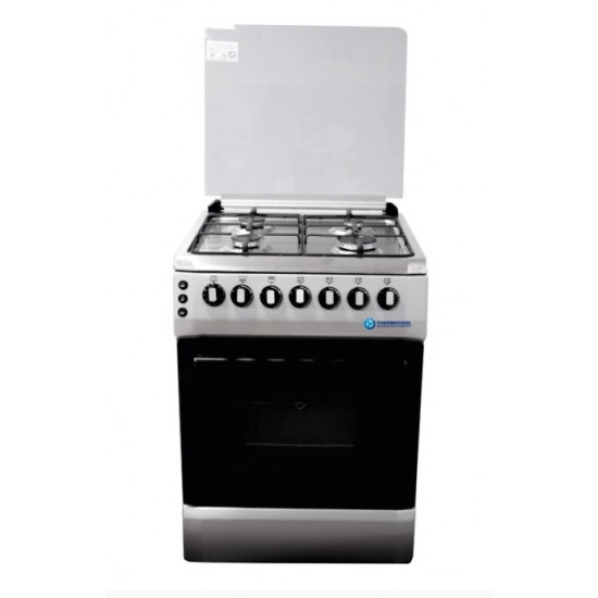 4 Burner Gas Standing Cooker With Oven (604G OG-6840 INX) - Haier Thermocool image