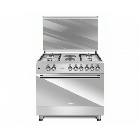 4 Burners Gas Cooker and 2 Hot Plates 60*90 TR (4plus2) Mat INOX - Maxi Cookers & Ovens image