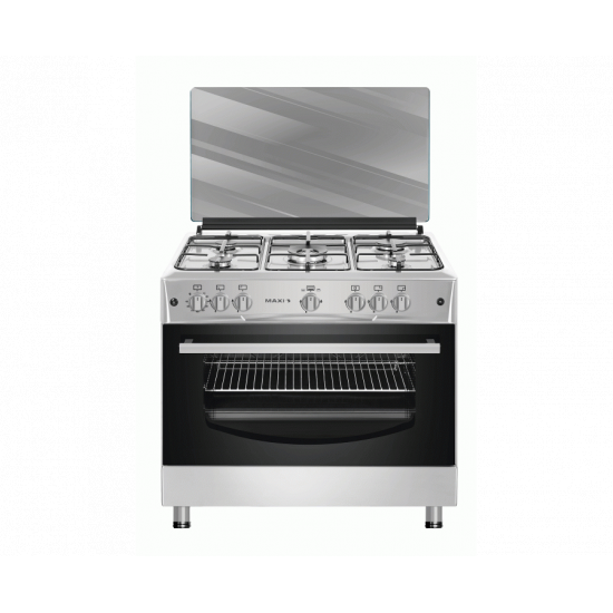 Maxi 5 Burners Gas Cookers 60 by 90 5B INOX Cookers & Ovens image