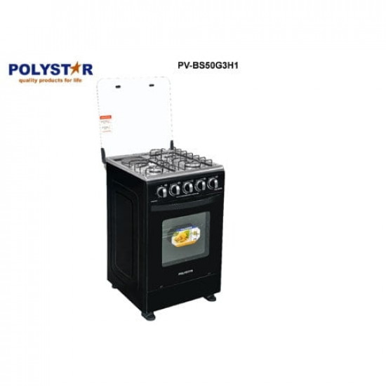 Polystar 3 Gas + 1 Hotplate Gas Oven and Grill - PV-BS50G3H1 image