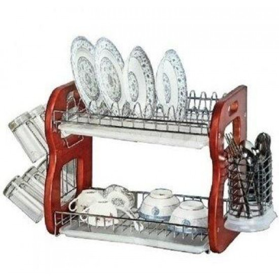Quality 22 Inch Dish Drainer Utensils And Glass Holder Dish Rack image