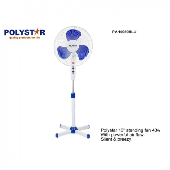Polystar 16 Inches Standing Fan (Blue) - PV-16059BLU Fans image