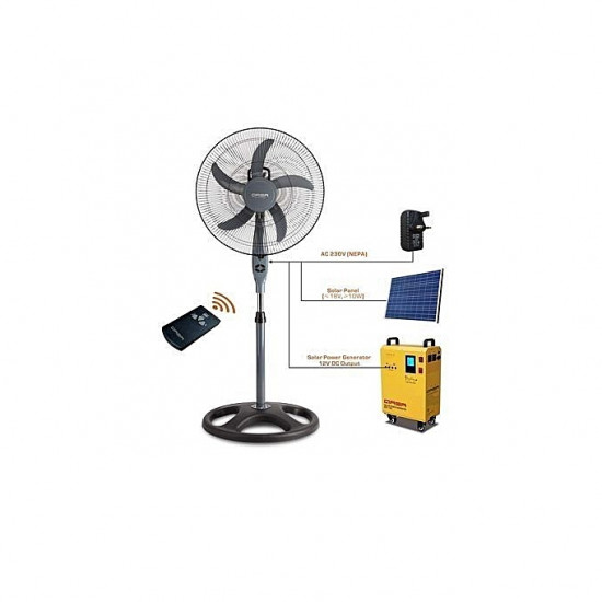 QASA 18 Inches AC/DC Standing Fan QSF-18R Fans, SPECIAL SALES image
