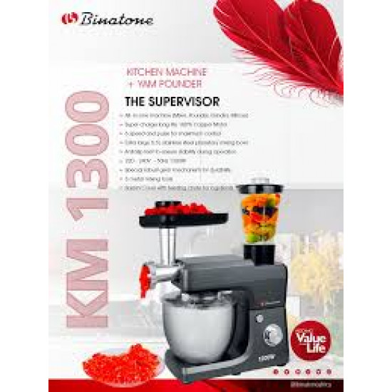 Binatone 3 in1 Kitchen Machine KM-1300 Food Processors image