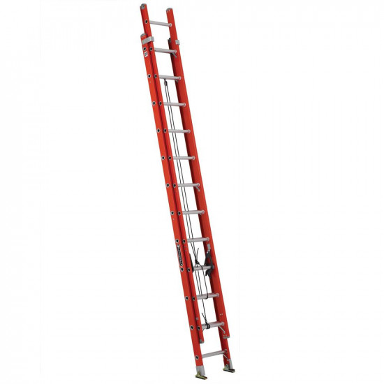 12x2 Double Section Fiber Glass Extension Ladder - 24 Feet 