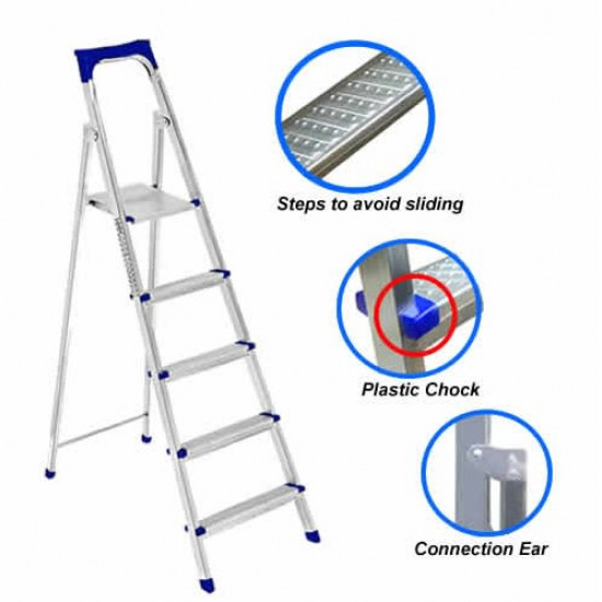 Atlas 5 Steps Platform Stepladder Ladder image
