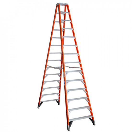 Quality 18 by 2 Double Section Fiber Glass Extension Ladder 36Feet Ladder image