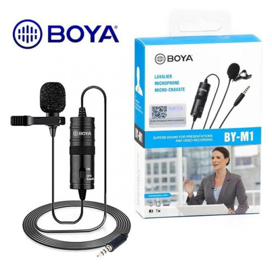 Boya Clip On Microphone For Dslr Camera Smartphone Video BY-M1 image