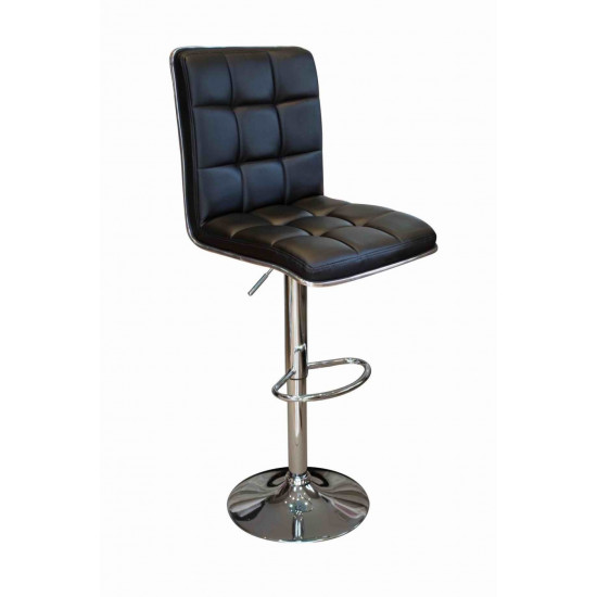 Bar Stool With Revolving And Adjustable Height Black Office Furniture image