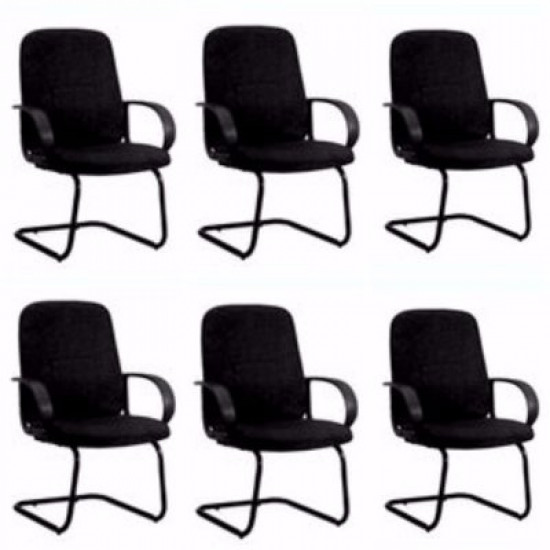 Emel 6 Chairs Regular Back Fabric Conference Office Chair Office Furniture image