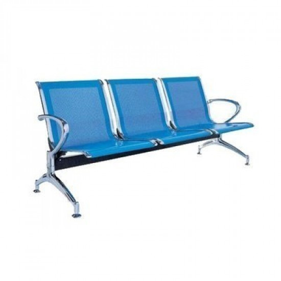 3 Seater Reception Waiting Chair Blue Office Furniture, SPECIAL SALES image