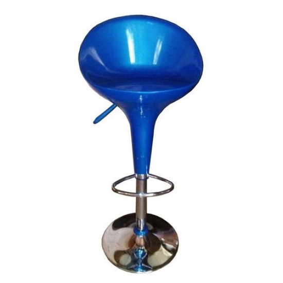 Revolving Plastic Bar Stool With Adjustable Height Blue Office Furniture, SPECIAL SALES image