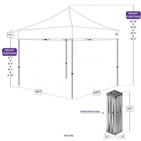 2 X 2m Custom Printed Tent With Canopy Roof Outdoor & Garden image