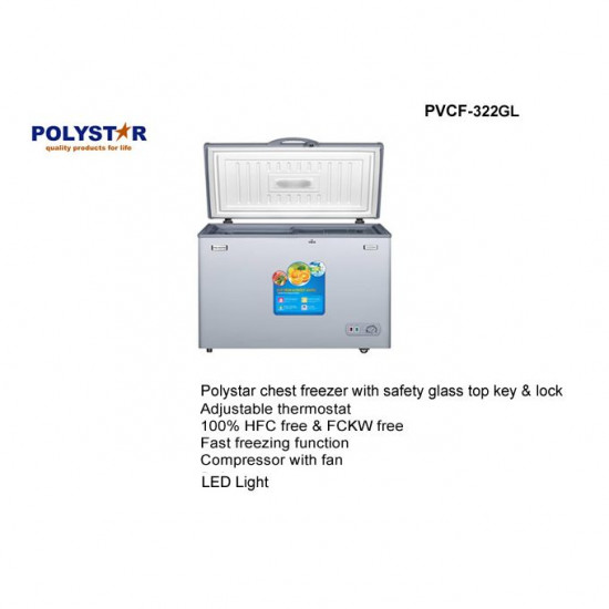 Polystar Chest Freezer PVCf-322GL