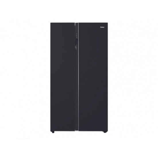 Haier Thermocool Refrigerator HRF-619SI Black Side-by-Side Glass Series - Stylish Design