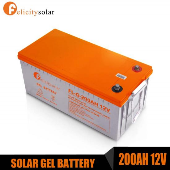 12V 200Ah Gel Battery Deep Cycle for Solar System - Ighomall