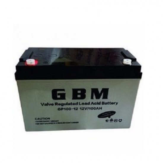 GBM 100Ah Battery - Front View