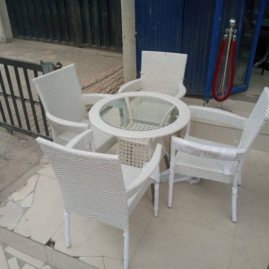 Rattan Outdoor swimming pool table and four chairs Home Furniture image