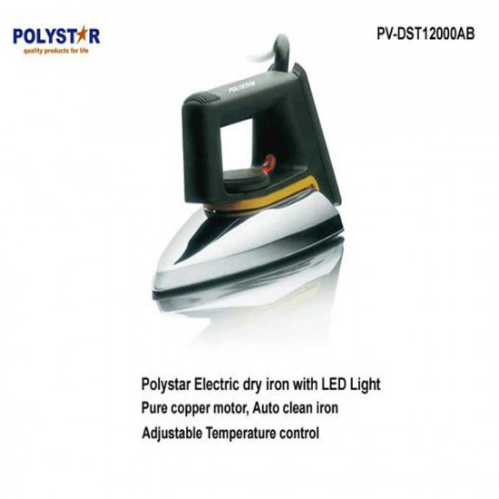 Polystar Electric Dry Iron PV-DST1200AB Iron and Steamers image