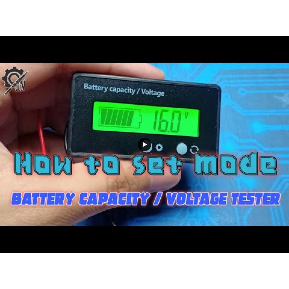 LCD Acid Lead Lithium Battery Capacity Indicator Digital Voltmeter image