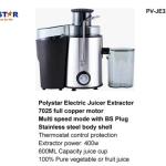 POLYSTAR ELECTRIC JUICE EXTRACTOR, SILVER AND BLACK