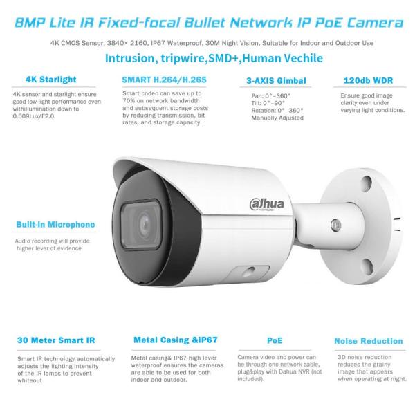 Dahua ColorVu Outdoor CCTV Camera – 24/7 Full-Color Imaging