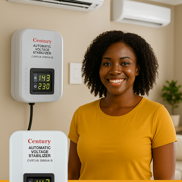 Century 2000W Wall Mounted Automatic Voltage Digital Stabilizer - CVRTUB 2000VA-B