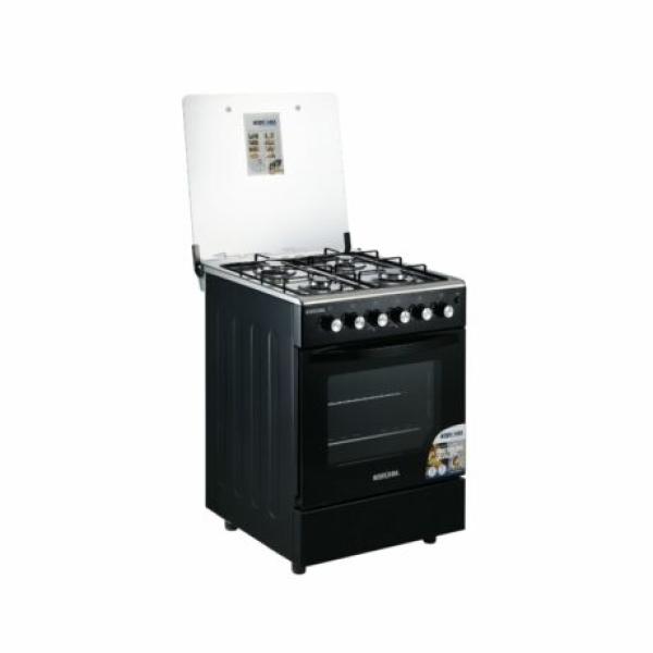BRUHM 60 x 60 Gas Cooker  4 Gas Burner With Gas Oven - BGC-6640IB