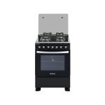 BRUHM 60 x 60 cm Black 4 Gas Burner with Gas Oven - BGC-6640IG