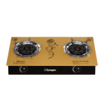 Qasa Two Burner Glass Table Top Gas Cooker | QGC-2BG lotus
