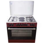 Haier Thermocool 4 Gas Burner + 2 Electric Hotplate Standing Gas Cooker - TEC CKR STD D MADAME 904G2E OG-9842 BUR