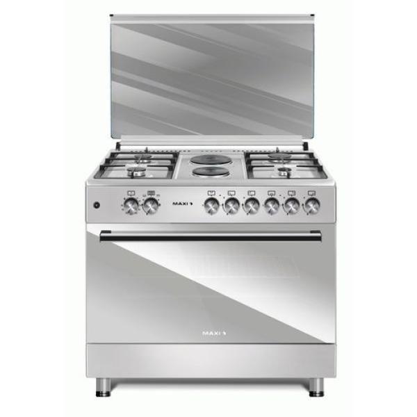 Maxi Style 60*90 (4+2) Inox 4 Gas + 2 Electrical Gas Cooker | MAXI STYLE 60*90 (4+2) INOX