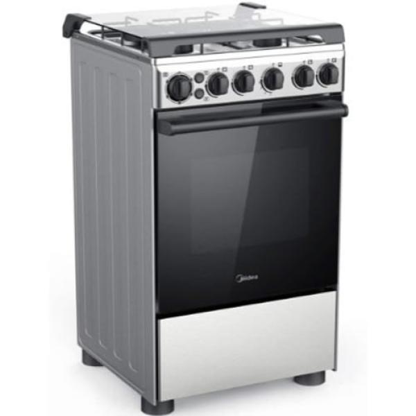 Midea 50x55 4 Burner Standing Gas Cooker, Grill and Oven - 20BMG4G007-B