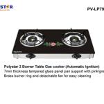 POLYSTAR 2 BURNER TABLE GAS COOKER (PINK ROSE)