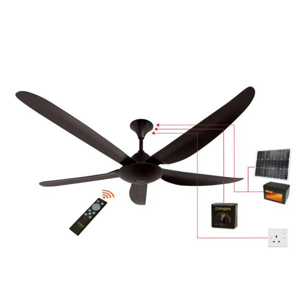 Qasa QCF-56 ebony (ac/dc1) Celling fan