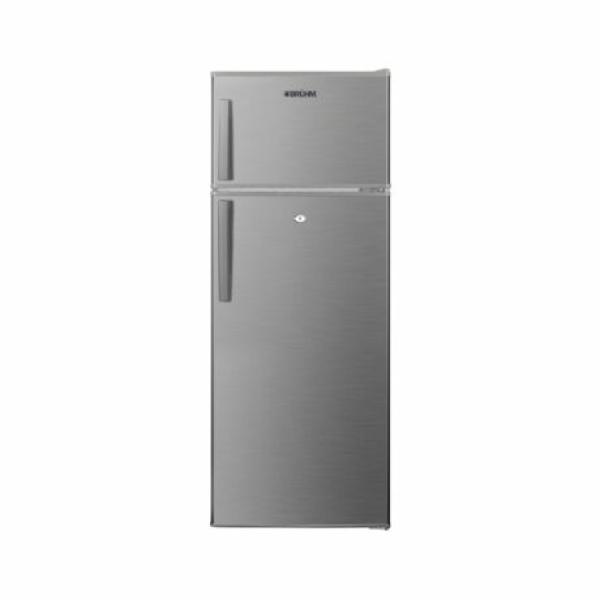 BRUHM 205L Double Door Refrigerator, INOX - BFD-210MD